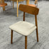 Walnut Gray PU Cushion Dining Chair
