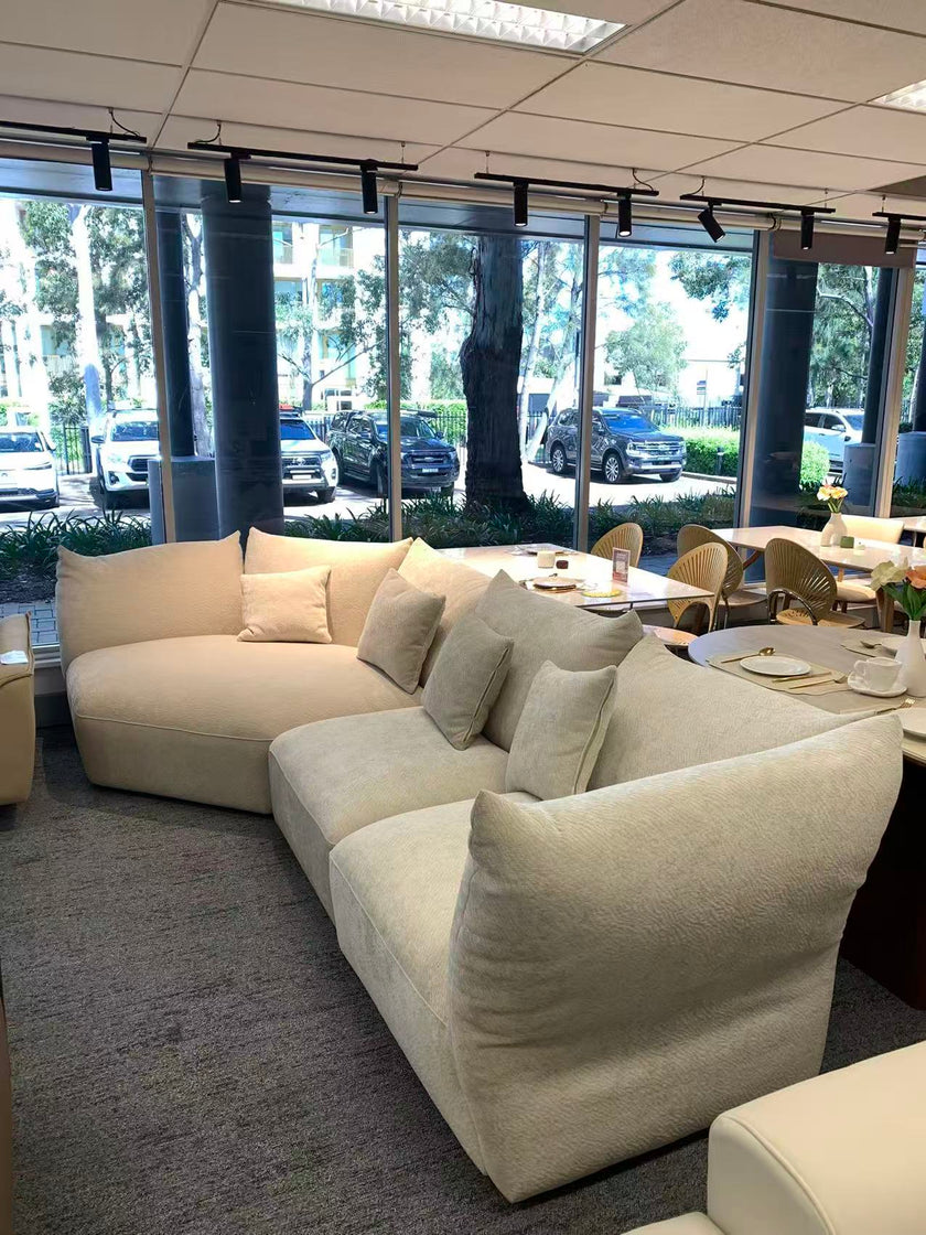 Chenille Corner Sofa Modular Sofa Petal Corner Sofa