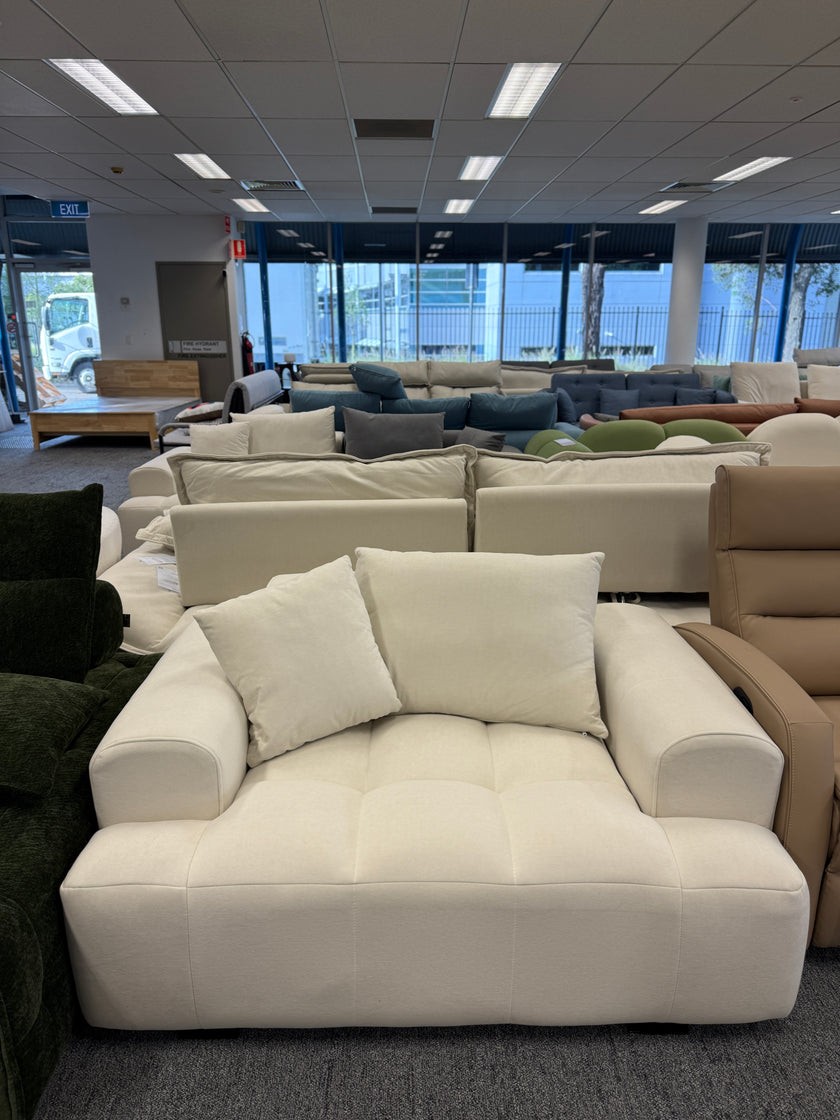Suede Puff Sofa Two-seater Sofa
