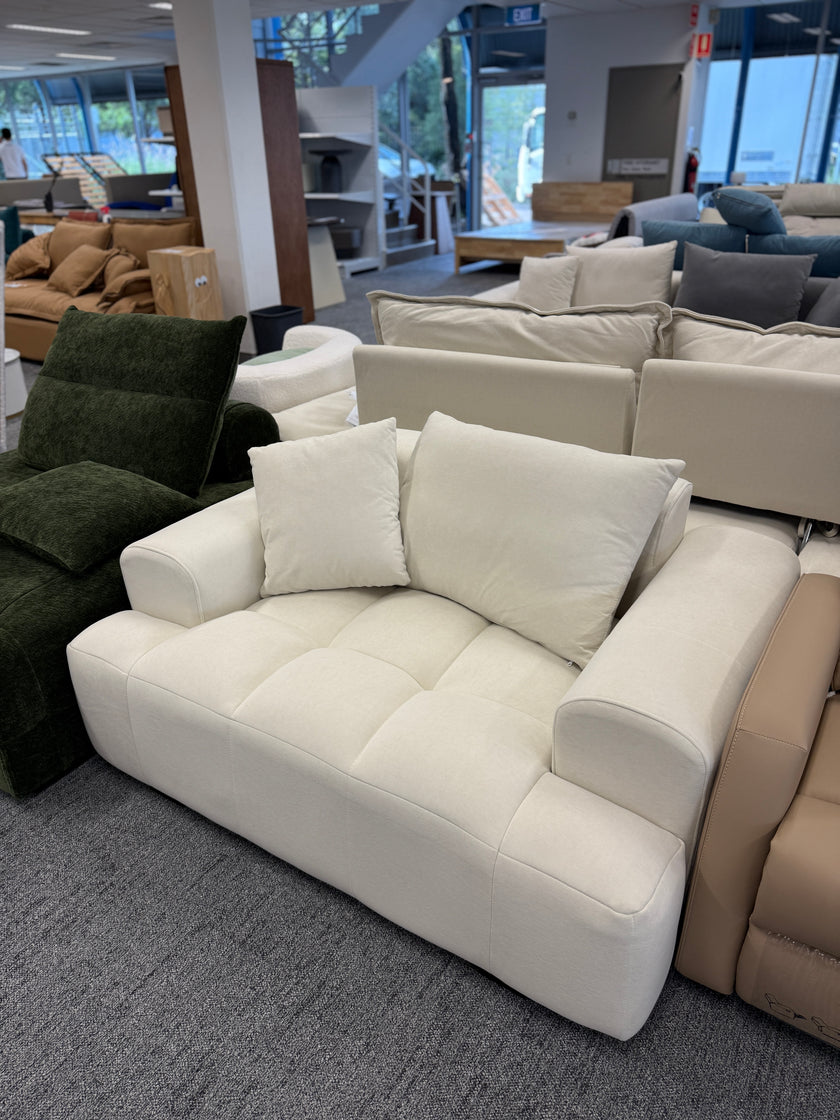 Suede Puff Sofa Two-seater Sofa