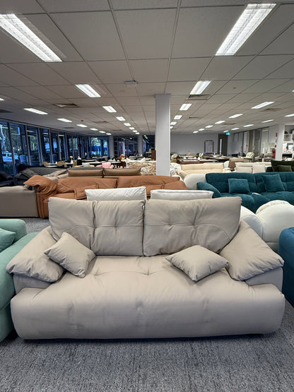 Genuine Leather Straight Sofa Floating Cloud-Style