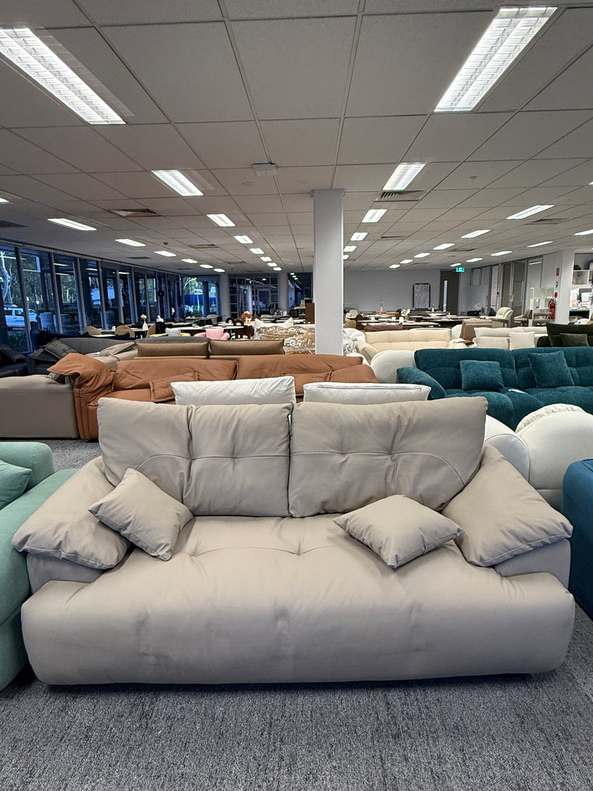 Pre Sale Genuine Leather Straight Sofa Floating Cloud-Style