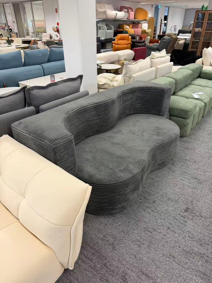 Pre Sale Grey Corduroy Convertible Sofa/Sofa Bed