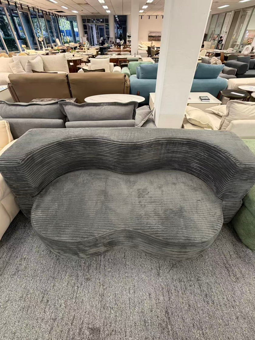 Pre Sale Grey Corduroy Convertible Sofa/Sofa Bed