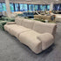 Bamboo-Jacquard Plush Two-Armed Three-Seater Compression Sofa
