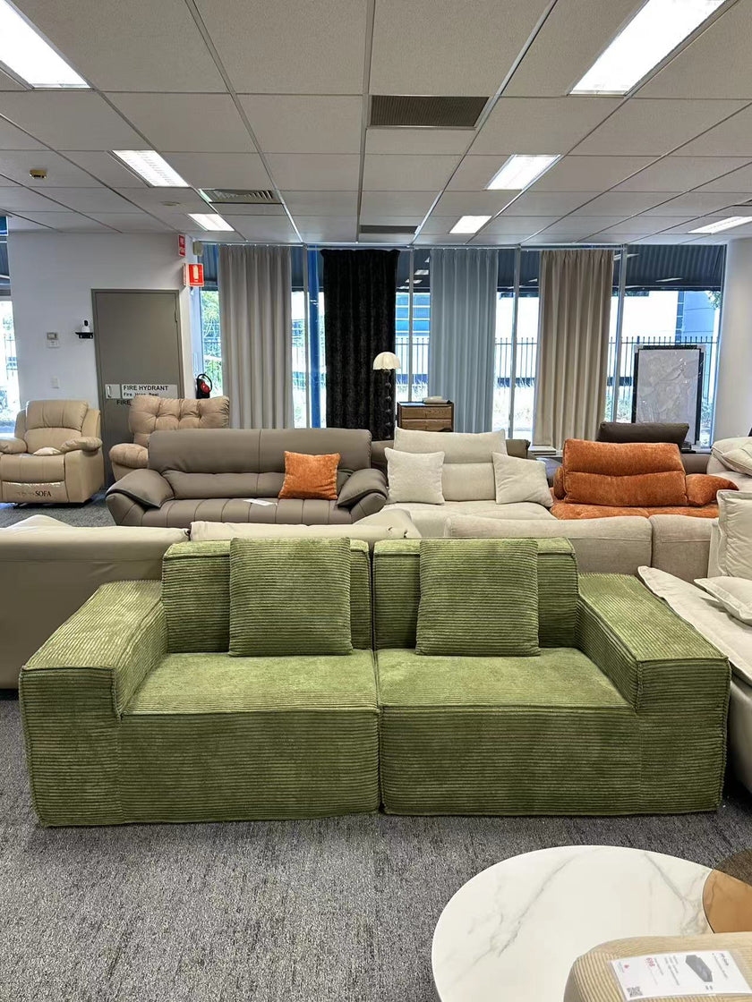 Modular Cube Two-Seater Compression Sofa