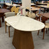 Rock Board Double End Round Dining Table