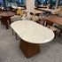 Rock Board Double End Round Dining Table