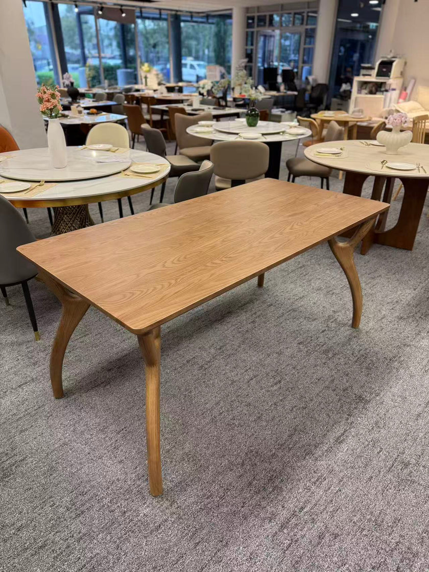 Pre Sale Walnut-stained Dining Table/ Ash Wood /160/180