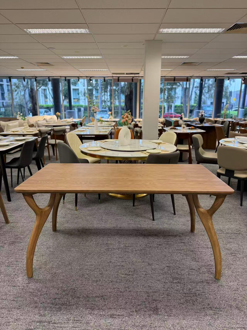 Pre Sale Walnut-stained Dining Table/ Ash Wood /160/180