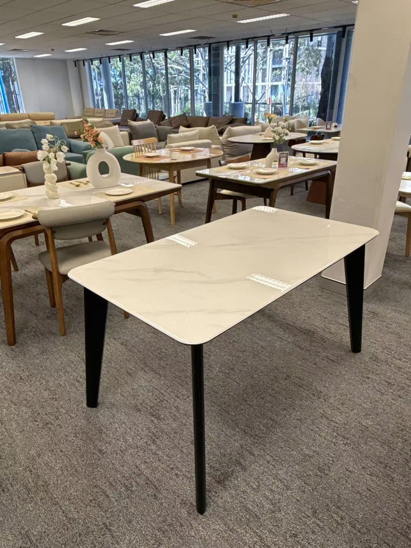 Pre Sale Microcrystalline Stone Dining Table with Ash Wood Legs