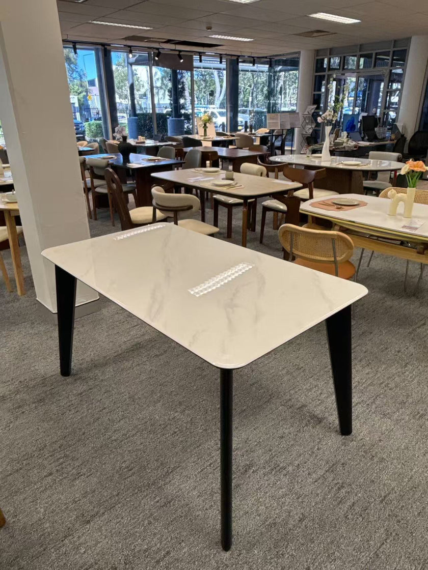 Pre Sale Microcrystalline Stone Dining Table with Ash Wood Legs