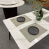 Snow Mountain White Rock Dining Table with Carbon Steel Legs & 4 Chairs