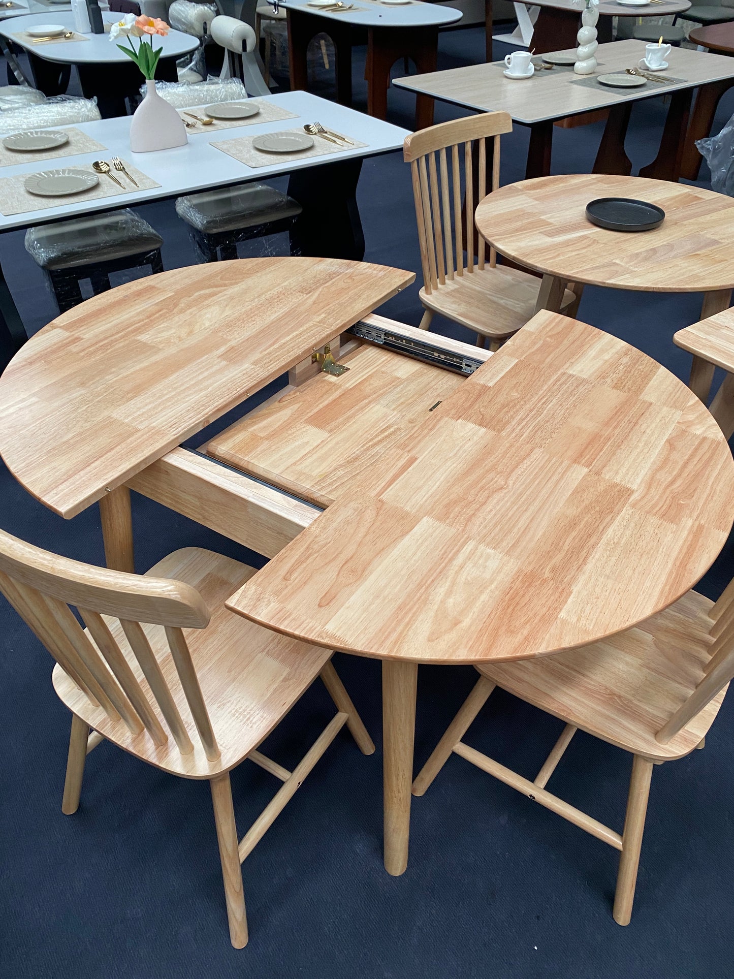 Natural Wood/Expandable/Dining Table/100cm