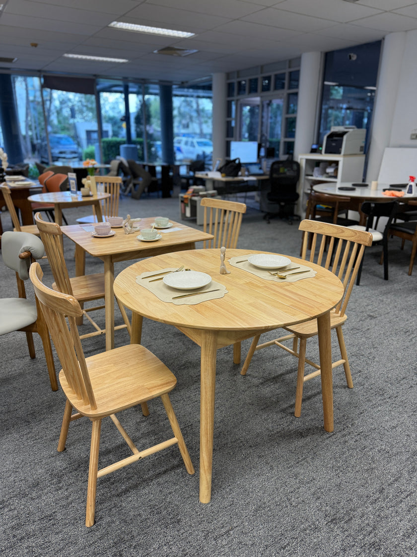 Natural Wood Extendable Dining Table