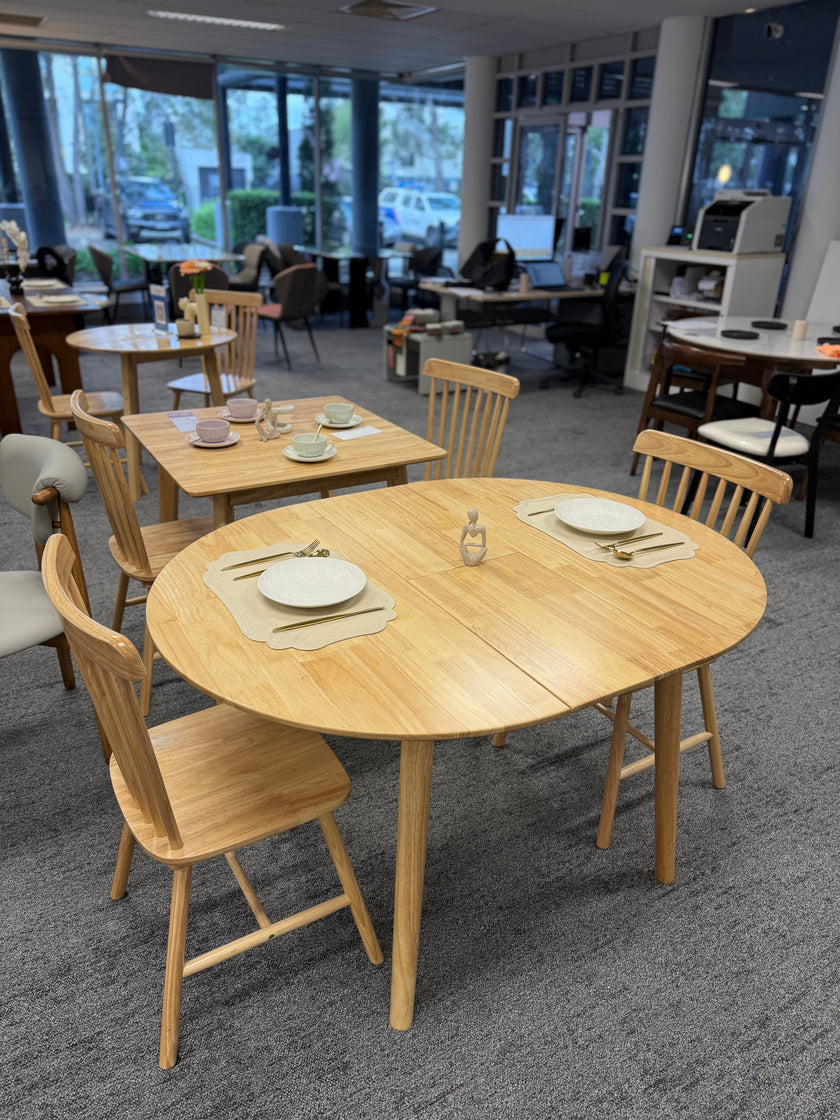 Natural Wood Extendable Dining Table