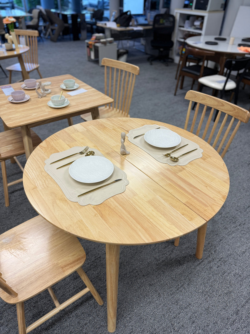 Natural Wood Extendable Dining Table