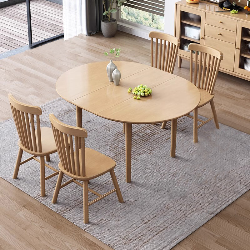 Natural Wood Extendable Dining Table