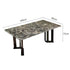 Platinum Diamond Luxury Stone V-Shaped Color-Blocking Leg Dining Table/140/160/180
