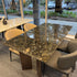 Platinum Diamond Luxury Stone V-Shaped Color-Blocking Leg Dining Table/140/160/180