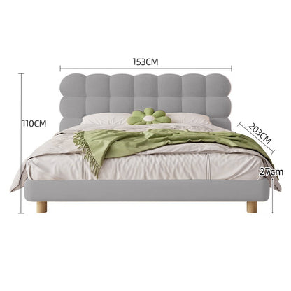 White/Pink/ Khaki/GreySolid Wood/Bed/7-Grid/153/183