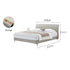 Genuine Leather/Elephant Gray/Solid Wood Bed/With Lights/183