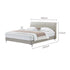 Genuine Leather/Elephant Gray/Solid Wood Bed/With Lights/183