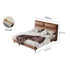 Pre Sale Leather/Brown/Soft-Covered/Solid Wood/Soft Bed/153/183