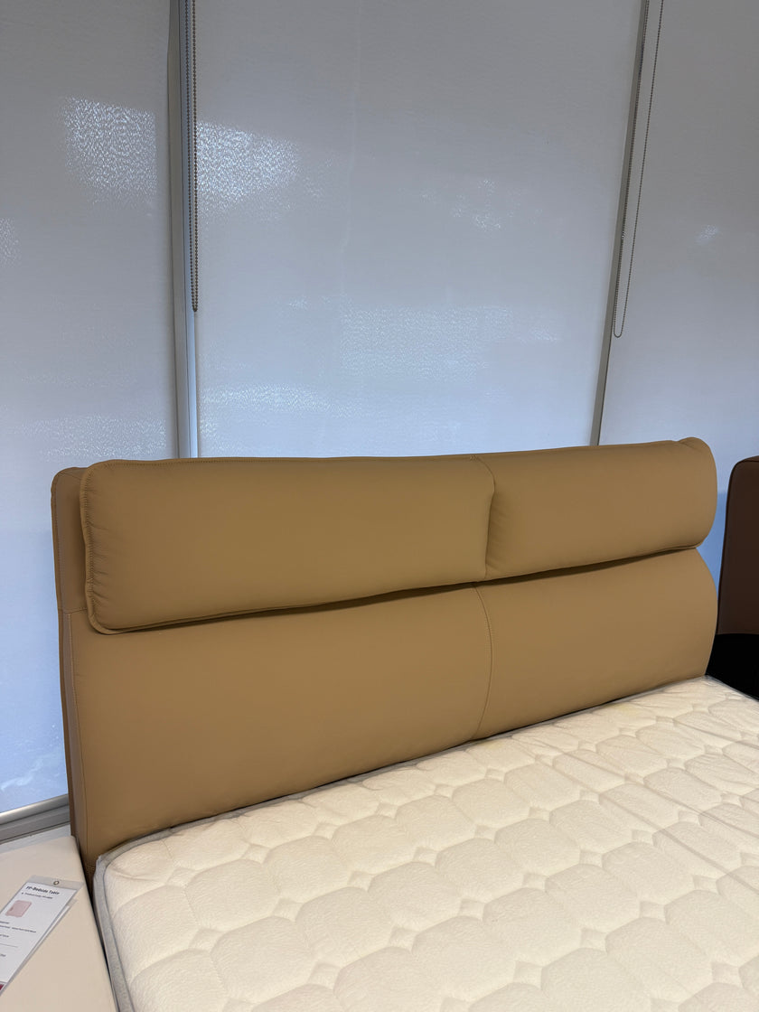 Pre Sale Leather/Brown/Soft-Covered/Solid Wood/Soft Bed/153/183