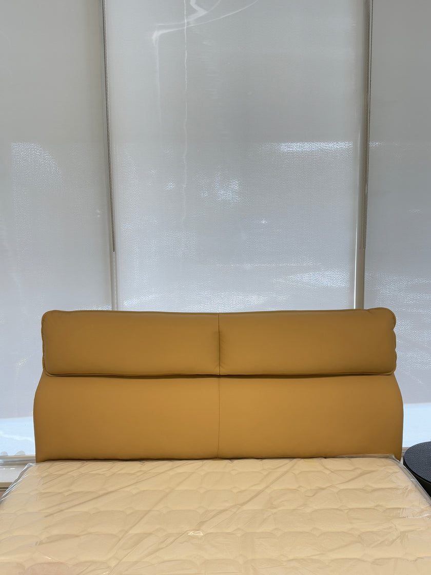 Pre Sale Leather/Brown/Soft-Covered/Solid Wood/Soft Bed/153/183