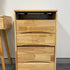 Natural Wood Color Flip-Top Dressing Table