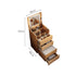 Natural Wood Color Flip-Top Dressing Table