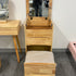 Natural Wood Color Flip-Top Dressing Table