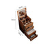 Natural Wood Color Flip-Top Dressing Table