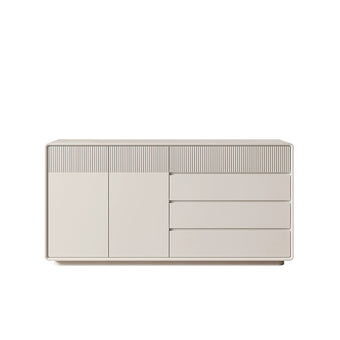 White Piano Stripe Sideboard