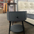 Black Tempered Glass/Countertop/Iron High Cabinet/Bedside Table