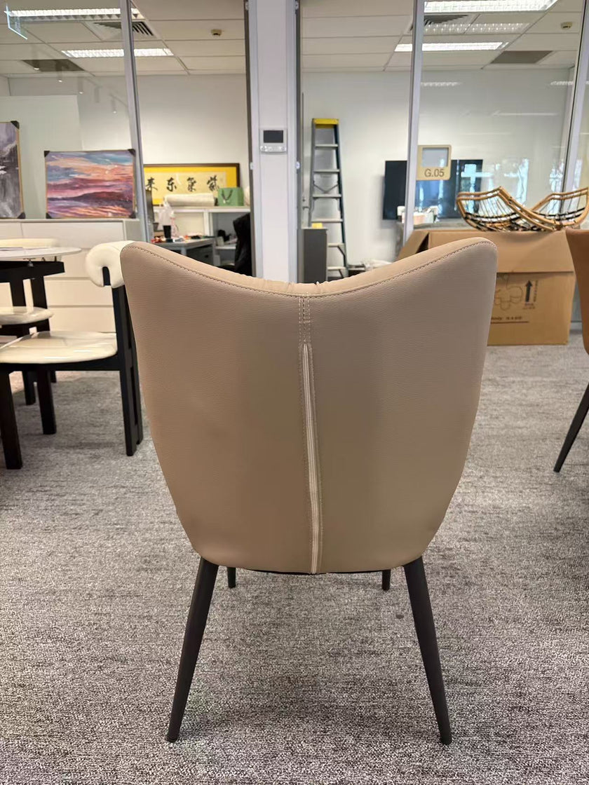 Horn-shaped Upholstered Dining Chair