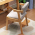 Grey/Solid Wood/Velvet Cushion/Cow Horn Chair