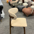 Walnut Horn Chair with Cream Cushion