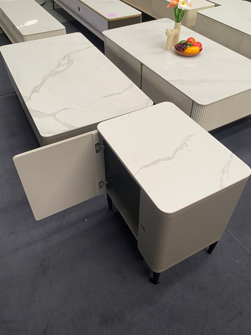 Gray & White/Fish Belly/White Rock Panel/Two Bucket Cabinet