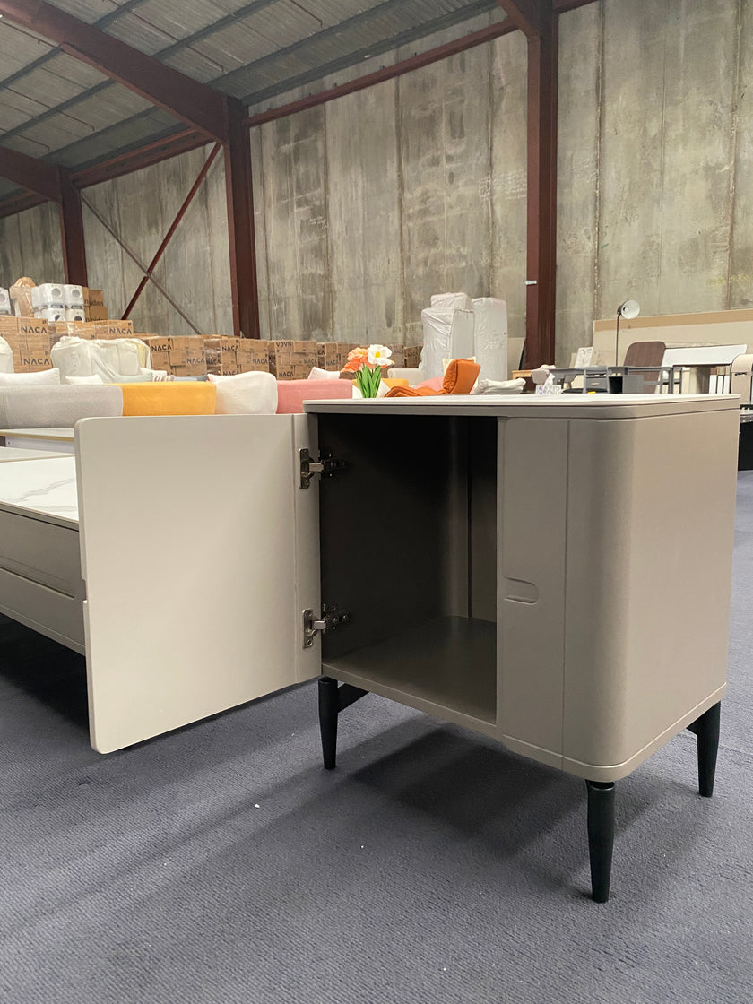 Gray & White/Fish Belly/White Rock Panel/Two Bucket Cabinet