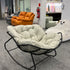 White Tech Fabric Lazy Man Leisure Chair