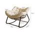 White Tech Fabric Lazy Man Leisure Chair