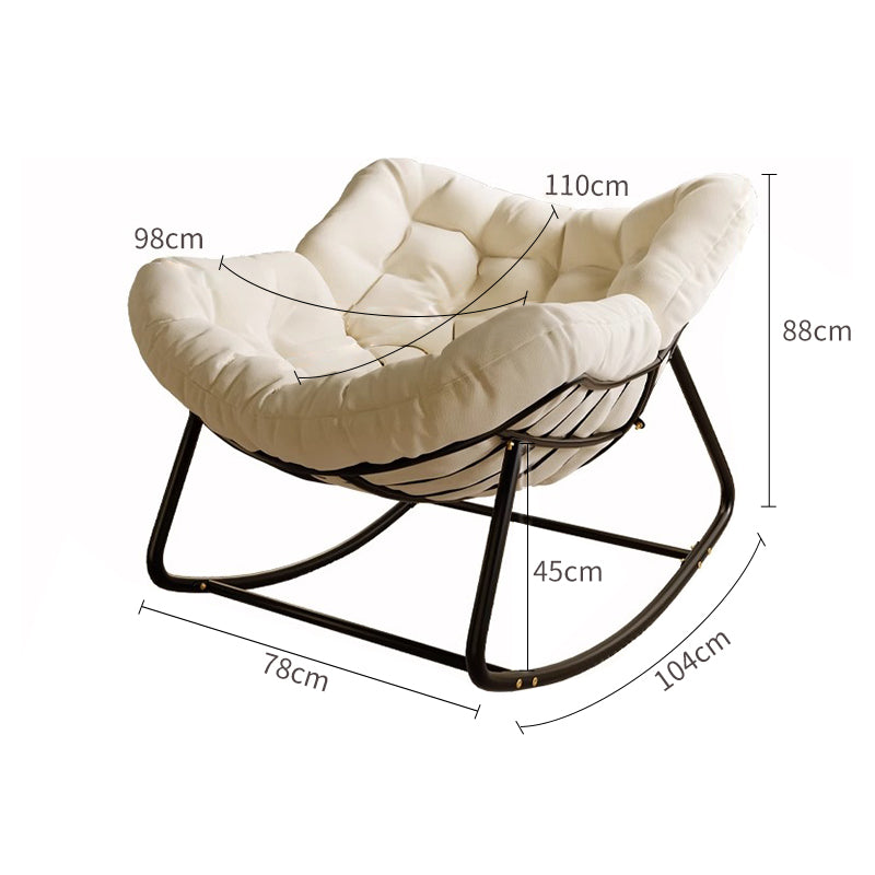 White Tech Fabric Lazy Man Leisure Chair