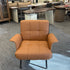 Brown Silicone Leather Lounge Chair