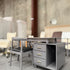 Gray Solid Wood Desk/Bucket Cabinet/Chair