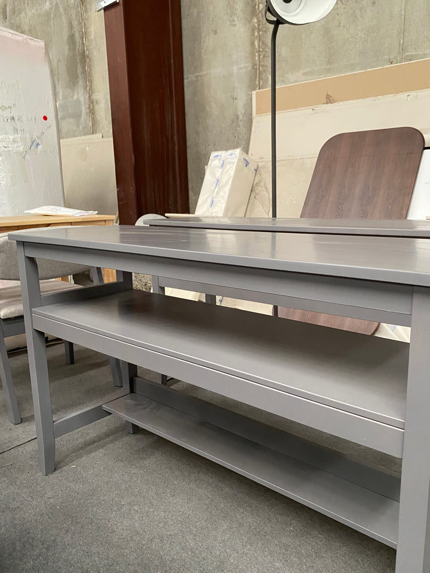Gray Solid Wood Multi-Layer Desk/1.2M-1.4M
