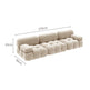 3-Seater Chenille Compression Fabric Sofa