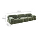 3-Seater Chenille Compression Fabric Sofa