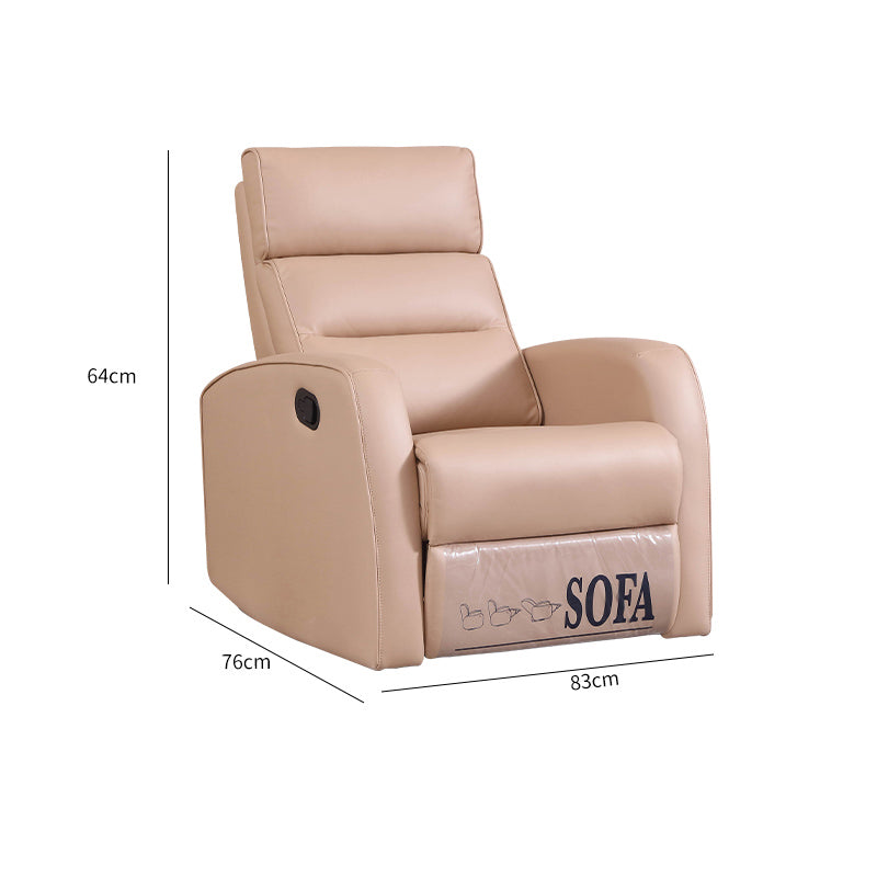 Cream Almond Manual Reclining Executive Lounge Chair